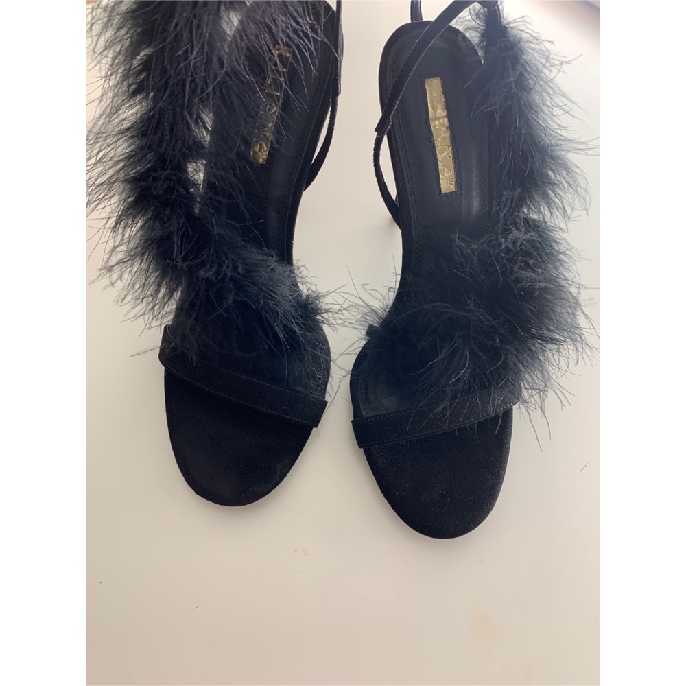 Black Fur Heels